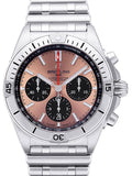 Breitling Chronomat B01 42 Brown Dial Silver Steel Strap Watch for Men - AB0134101K1A1 Authentic Buy Shop Now