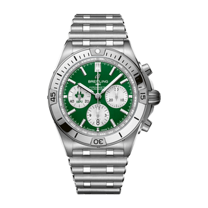 Breitling Chronomat B01 42 Six Nations Ireland Green Dial Silver Steel Strap Watch for Men - AB0134A91L1A1 Authentic Buy Shop Now