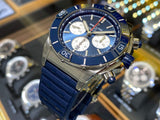 Breitling Super Chronomat B01 44 Blue Dial Blue Rubber Strap Watch for Men - AB0136161C1S1 Authentic Buy Shop Now
