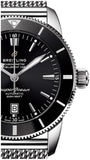 Breitling Superocean Heritage B20 Automatic 46 Black Dial Silver Mesh Bracelet Watch for Men - AB2020121B1A1 Authentic Buy Shop Now