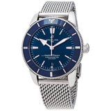 Breitling Superocean Heritage B20 Automatic 44 Blue Dial Silver Mesh Bracelet Watch for Men - AB2030161C1A1 Authentic Buy Shop Now