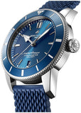 Breitling Superocean Heritage II B20 44mm Blue Dial Blue Rubber Strap Mens Watch - AB2030161C1S1 Authentic Buy Shop Now