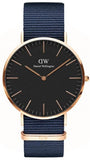 Daniel Wellington Classic Bayswater Black Dial Black NATO Strap Watch For Men - DW00100277 Authentic Buy Shop Now