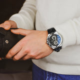 Maurice Lacroix Aikon Chronograph Black Dial Black Leather Strap Watch for Men - AI1018-SS001-330-2 Authentic Buy Shop Now