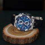 Maurice Lacroix Aikon Chronograph Blue Dial Blue Leather Strap Watch For Men - AI1018-SS001-432-4 Authentic Buy Shop Now