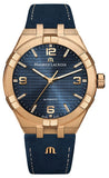Maurice Lacroix Aikon Limited Edition Blue Dial Blue Leather Strap Watch For Men - AI6008-BRZ01-420-1 Authentic Buy Shop Now