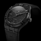 Maurice Lacroix Automatic Date Black Dial Black Leather Strap Watch For Men - AI6008-PVB01-330-1 Authentic Buy Shop Now