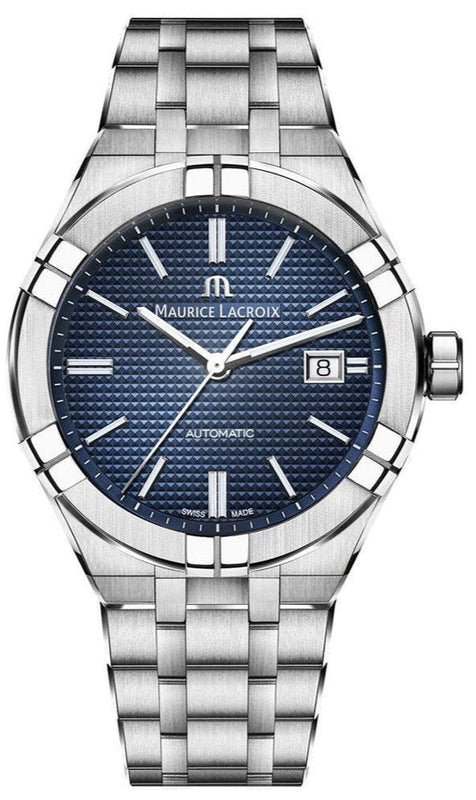 Maurice Lacroix Aikon Automatic Blue Dial Silver Steel Strap Watch For Men - AI6008-SS002-430-1 Authentic Buy Shop Now