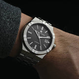 Maurice Lacroix Aikon Automatic Black Dial Silver Steel Strap Watch For Men - AI6008-SS002-330-1 Authentic Buy Shop Now
