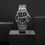 Maurice Lacroix Aikon Venturer Automatic Black Dial Silver Steel Strap Watch For Men - AI6057-SSL22-330-1 Authentic Buy Shop Now