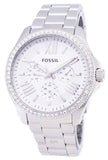Fossil Cecile Chronograph Silver Dial Silver Steel Strap Watch for Women - AM4481 Authentic Buy Shop Now