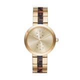 Michael Kors Garner Multifunction Gold Dial Two Tone Steel Strap Watch For Women - MK6471 Authentic Buy Shop Now