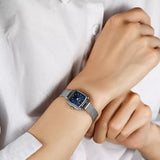 Tissot Lovely Square Blue Dial Silver Mesh Bracelet Watch For Women - T058.109.11.041.00 Authentic Buy Shop Now
