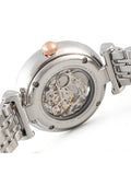 Emporio Armani Gianni T Bar Silver Skeleton Dial Two Tone Strap Watch For Women - AR1992 Authentic Buy Shop Now