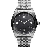 Emporio Armani Classic Analog Black Dial Silver Steel Strap Watch For Men - AR0369 Authentic Buy Shop Now