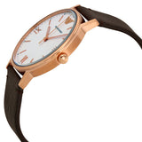 Emporio Armani Dress Quartz White Dial Brown Leather Strap Watch For Men - AR11011 Authentic Buy Shop Now