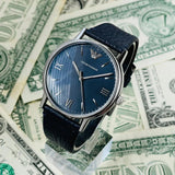 Emporio Armani Kappa Quartz Blue Dial Blue Leather Strap Watch For Women - AR11012 Authentic Buy Shop Now