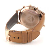 Emporio Armani Quartz Silver Dial Brown Leather Strap Watch For Men - AR11043 Authentic Buy Shop Now
