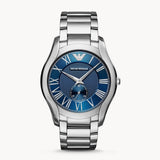 Emporio Armani Valente Quartz Blue Dial Silver Steel Strap Watch For Men - AR11085 Authentic Buy Shop Now