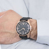 Emporio Armani Sport Quartz Black Dial Black Rubber Strap Watch For Men - AR11101 Authentic Buy Shop Now
