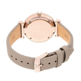 Emporio Armani Gianni T-Bar Silver Dial Beige Leather Strap Watch for Women - AR11111 Authentic Buy Shop Now