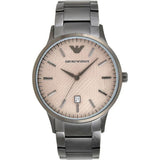 Emporio Armani Renato Quartz Grey Dial Grey Steel Strap Watch For Men - AR11120 Authentic Buy Shop Now
