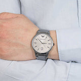 Emporio Armani Renato Quartz Grey Dial Grey Steel Strap Watch For Men - AR11120 Authentic Buy Shop Now