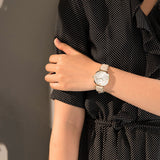Emporio Armani Gianni T Bar Analog Silver Dial Beige Leather Strap Watch For Women - AR11127 Authentic Buy Shop Now