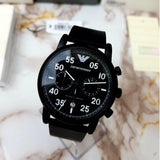 Emporio Armani Luigi Chronograph Black Dial Black Leather Strap Watch For Men - AR11133 Authentic Buy Shop Now