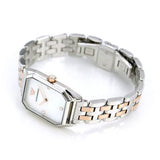 Emporio Armani Gianni T Bar Mother of Pearl Dial Two Tone Steel Strap Watch For Women - AR11146 Authentic Buy Shop Now