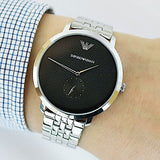 Emporio Armani Classic Quartz Black Dial Silver Steel Strap Watch For Men - AR11161 Authentic Buy Shop Now