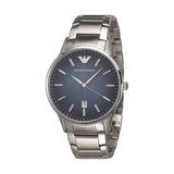 Emporio Armani Renato Quartz Blue Dial Silver Steel Strap Watch For Men - AR11182 Authentic Buy Shop Now