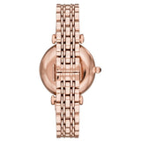 Emporio Armani Gianni T Bar Black Dial Rose Gold Steel Strap Watch For Women - AR11206 Authentic Buy Shop Now