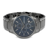 Emporio Armani Renato Chronograph Quartz Blue Dial Black Steel Strap Watch For Men - AR11215 Authentic Buy Shop Now