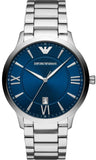 Emporio Armani Giovanni Quartz Blue Dial Silver Steel Strap Watch For Men - AR11227 Authentic Buy Shop Now