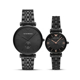 Emporio Armani Gianni T Bar All Black Diamond Dial Watch For Women - AR11245 Authentic Buy Shop Now