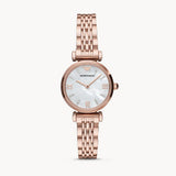 Emporio Armani Gianni T-Bar Mother of Pearl Dial Rose Gold Steel Strap Watch For Women - AR11316 Authentic Buy Shop Now
