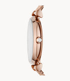 Emporio Armani Gianni T Bar Mother of Pearl Dial Rose Gold Mesh Bracelet Watch For Women - AR11320 Authentic Buy Shop Now
