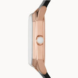 Emporio Armani Gioia Quartz Mother of Pearl Dial Black Leather Strap Watch For Women - AR11390 Authentic Buy Shop Now