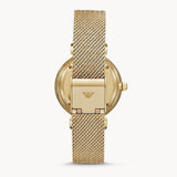 Emporio Armani Gianni T Bar Mother of Pearl Dial Gold Mesh Bracelet Watch For Women - AR11321 Authentic Buy Shop Now