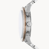 Emporio Armani Mario Chronograph Beige Dial Silver Steel Strap Watch For Men - AR11352 Authentic Buy Shop Now