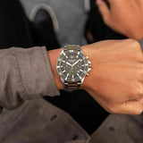 Emporio Armani Diver Chronograph Green Dial Two Tone Steel Strap Watch For Men - AR11361 Authentic Buy Shop Now