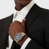Emporio Armani Mario Chronograph Blue Dial Two Tone Steel Strap Watch For Men - AR11362 Authentic Buy Shop Now