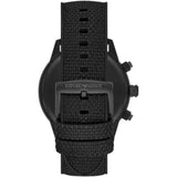 Emporio Armani Mario Chronograph Quartz Black Dial Black Nylon Strap Watch For Men - AR11453 Authentic Buy Shop Now