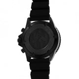 Emporio Armani Diver Chronograph Quartz Green Dial Black Silicon Strap Watch For Men - AR11463 Authentic Buy Shop Now