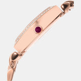 Emporio Armani Two Hand Diamonds Burgundy Dial Rose Gold Steel Strap Watch For Women - AR11488 Authentic Buy Shop Now