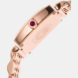 Emporio Armani Two Hand Diamonds Burgundy Dial Rose Gold Steel Strap Watch For Women - AR11488 Authentic Buy Shop Now