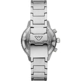 Emporio Armani Diver Chronograph Green Dial Silver Steel Strap Watch For Men - AR11500 Authentic Buy Shop Now
