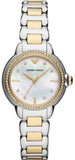 Emporio Armani Mia Quartz Mother of Pearl Dial Two Tone Steel Strap Watch For Women - AR11524 Authentic Buy Shop Now