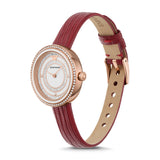 Emporio Armani Two-Hand Analog White Dial Red Leather Strap Watch For Women - AR11532 Authentic Buy Shop Now